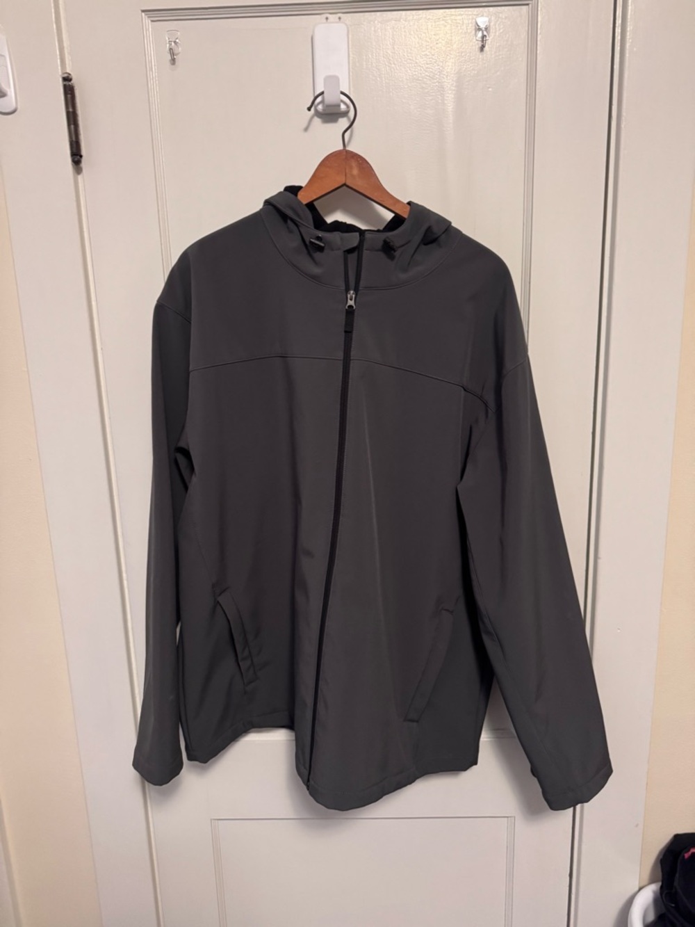 Harbor Bay Men's Hooded Windbreaker Jacket - Grey